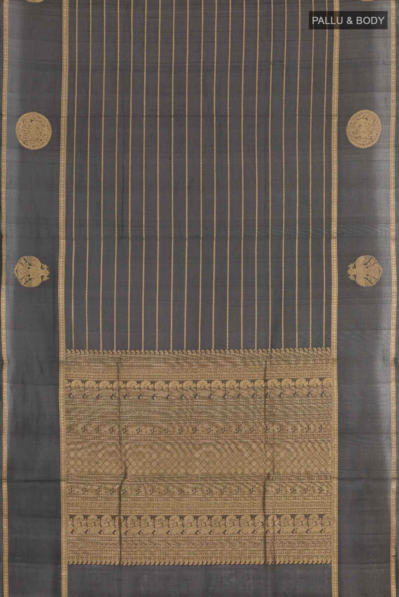 Black Poly Cotton Saree