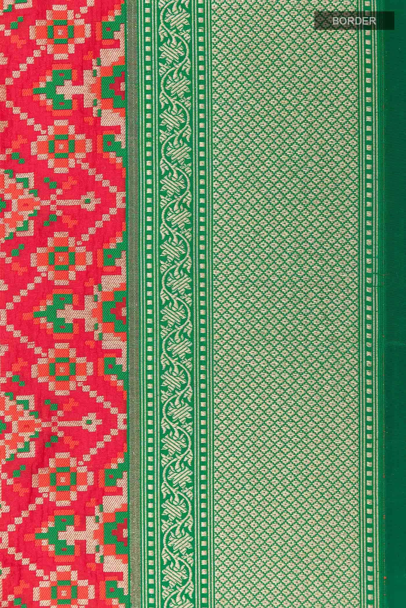 Red Banarasi Jamavar Saree