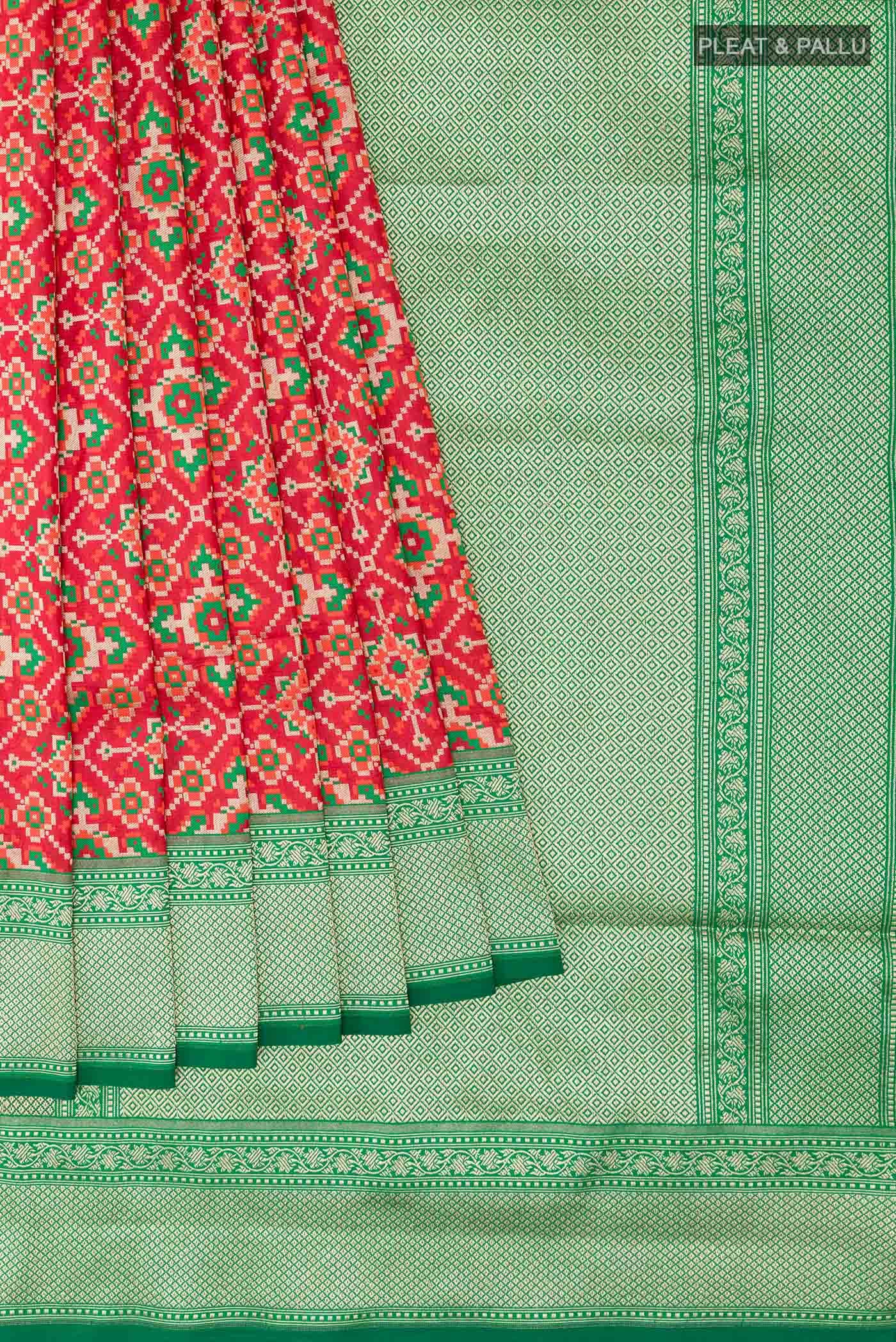 Red Banarasi Jamavar Saree