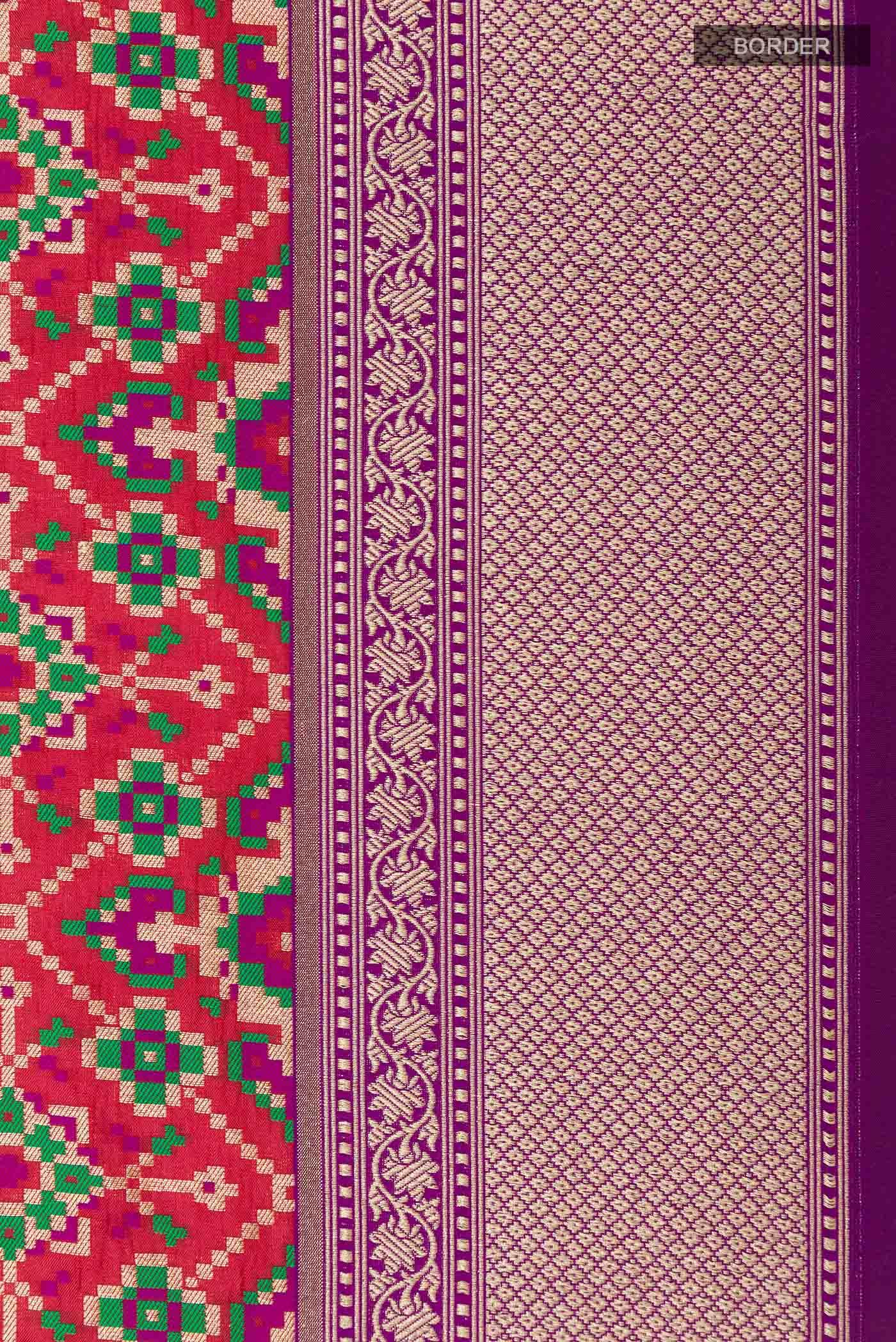 Red Banarasi Jamavar Saree