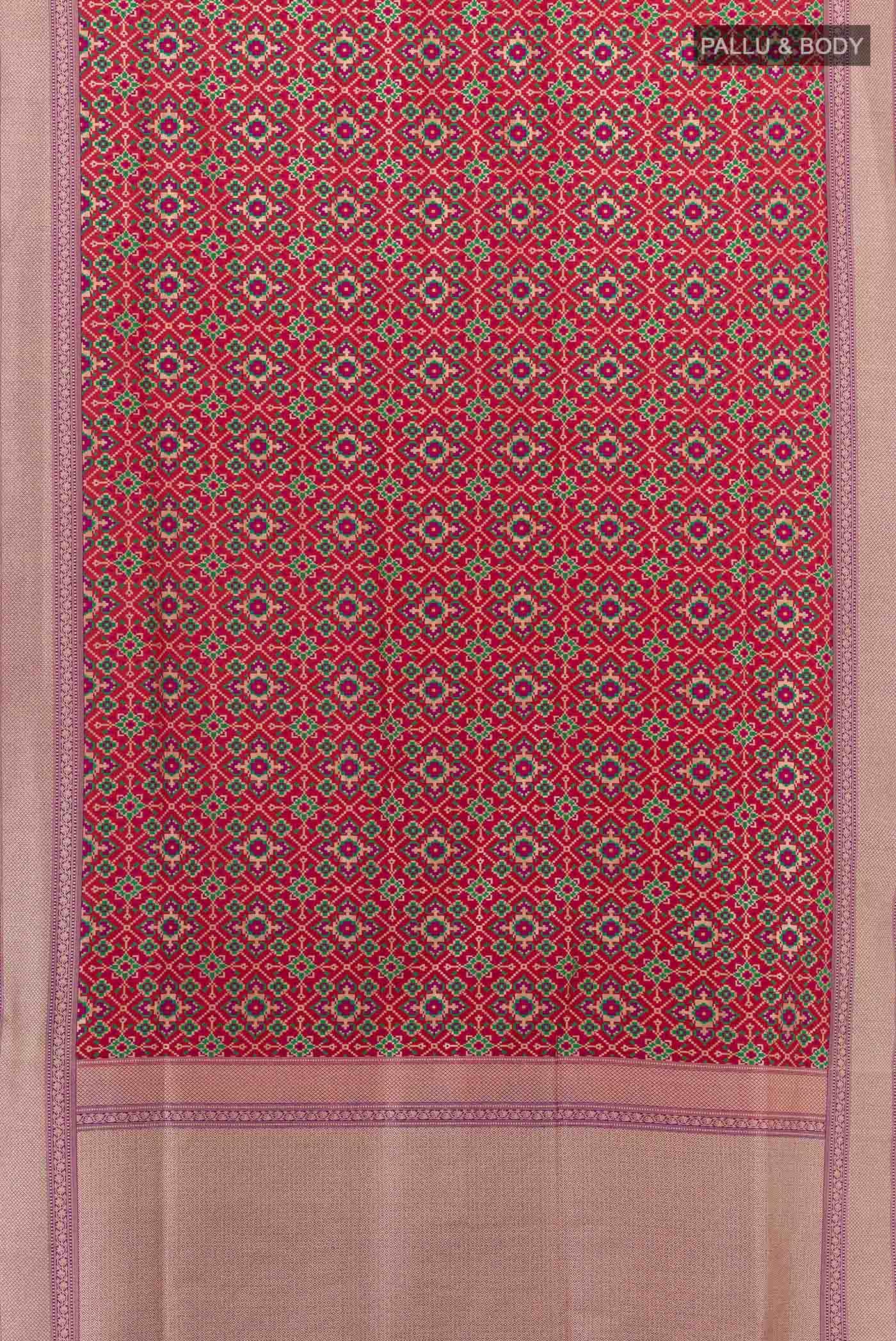 Red Banarasi Jamavar Saree