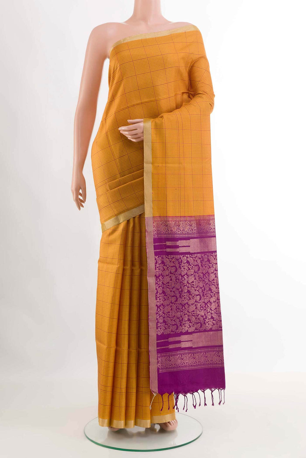 Mustard Soft Silk Saree