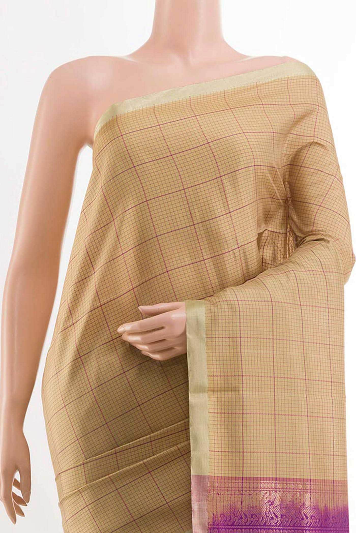 Beige Soft Silk Saree