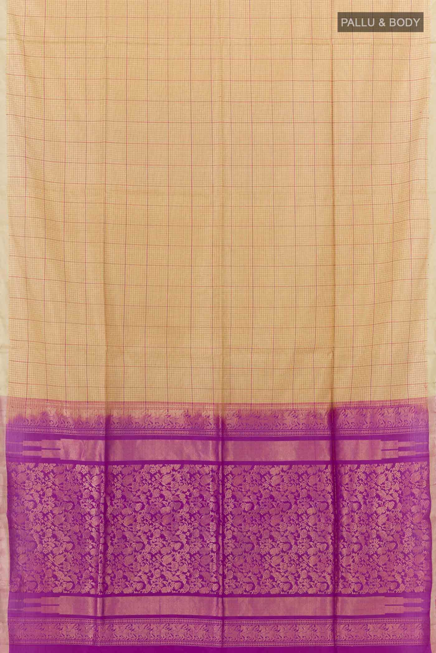 Beige Soft Silk Saree