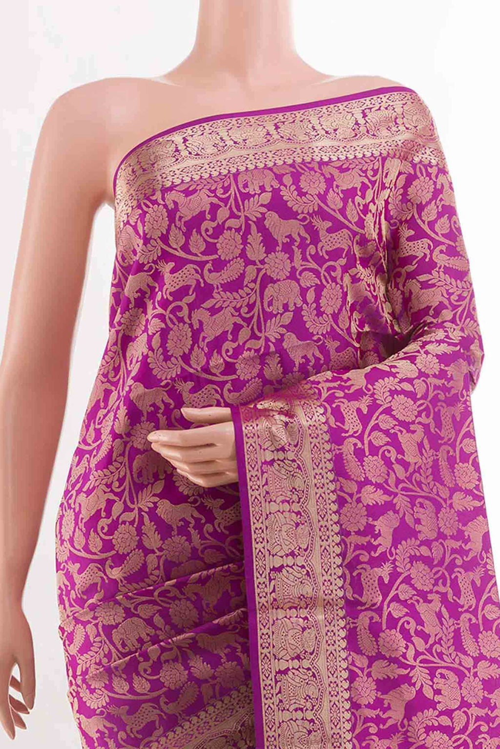 Purple Dual Tone Soft Silk Saree
