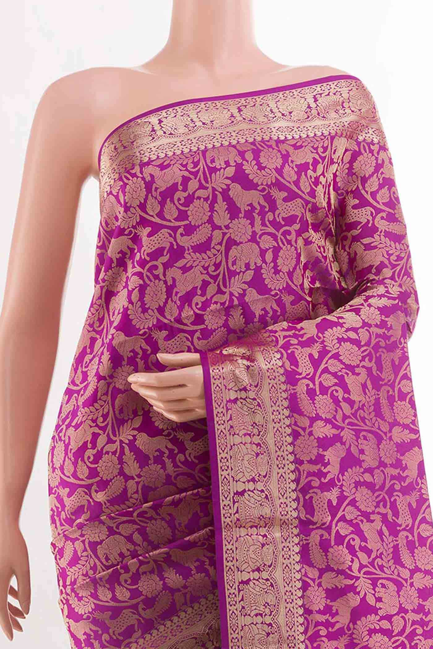 Purple Dual Tone Soft Silk Saree