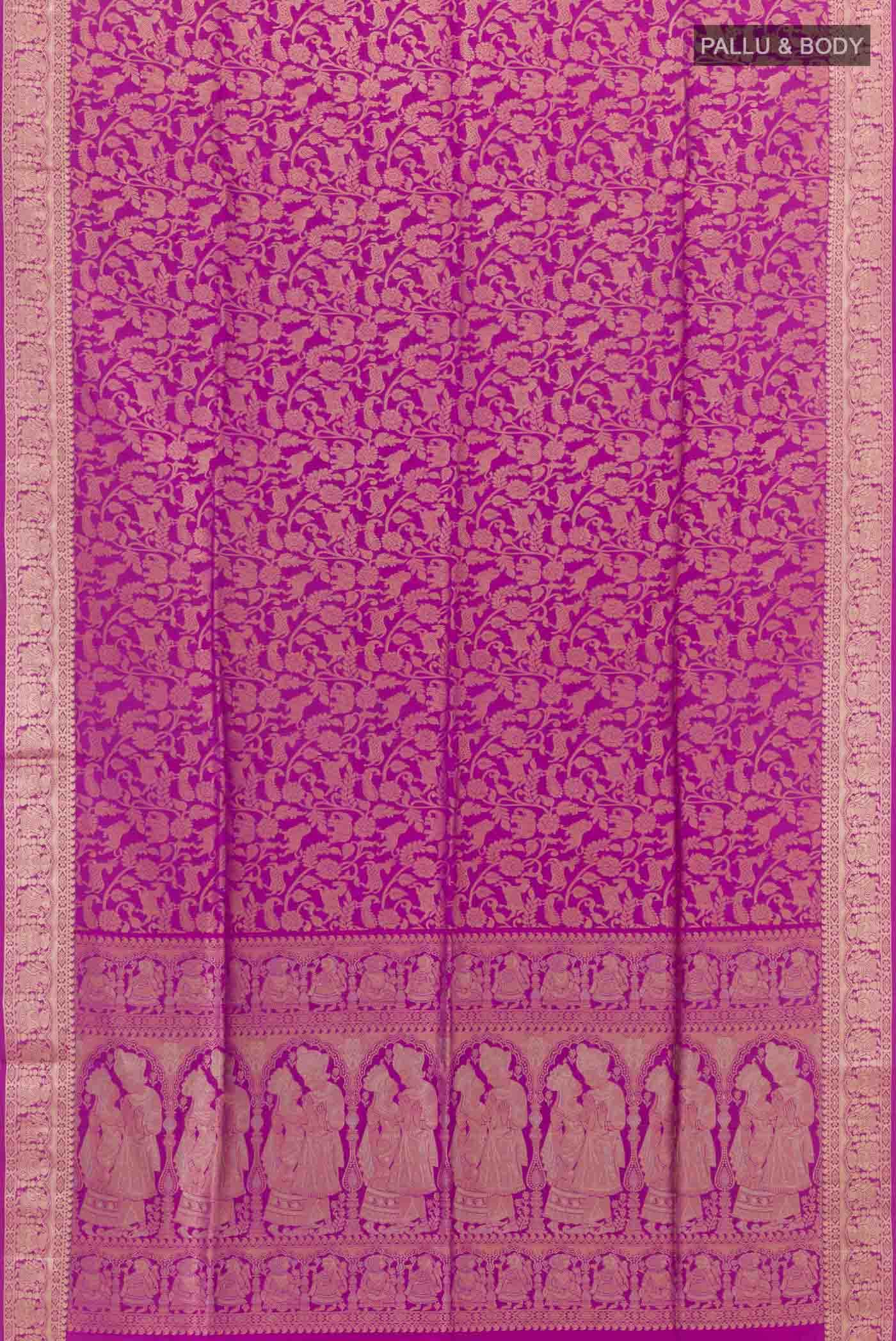 Purple Dual Tone Soft Silk Saree