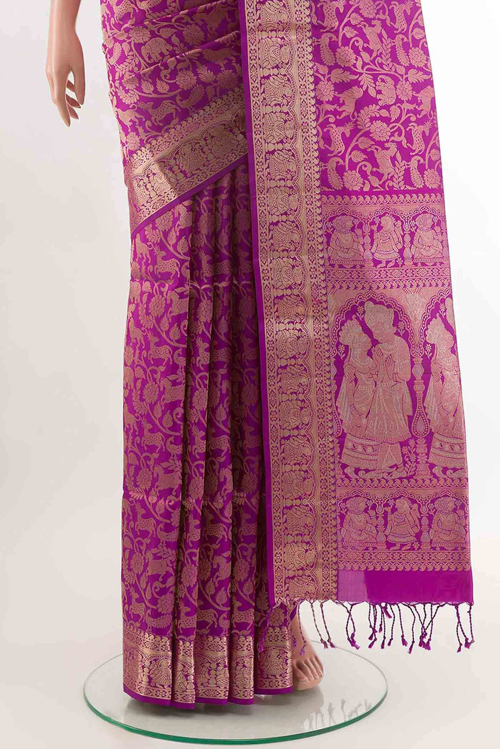 Purple Dual Tone Soft Silk Saree