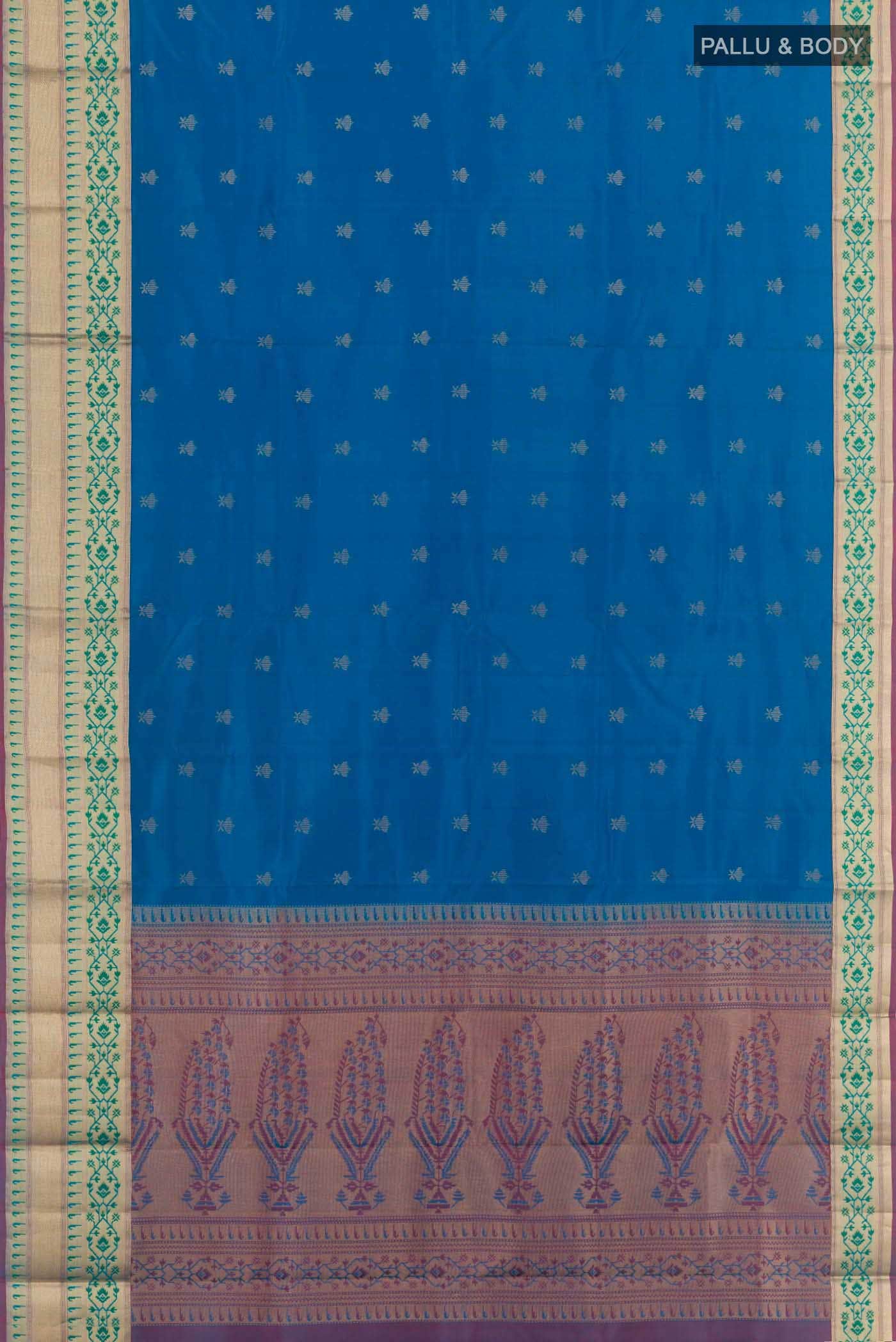 Blue Kanchipuram Silk Saree