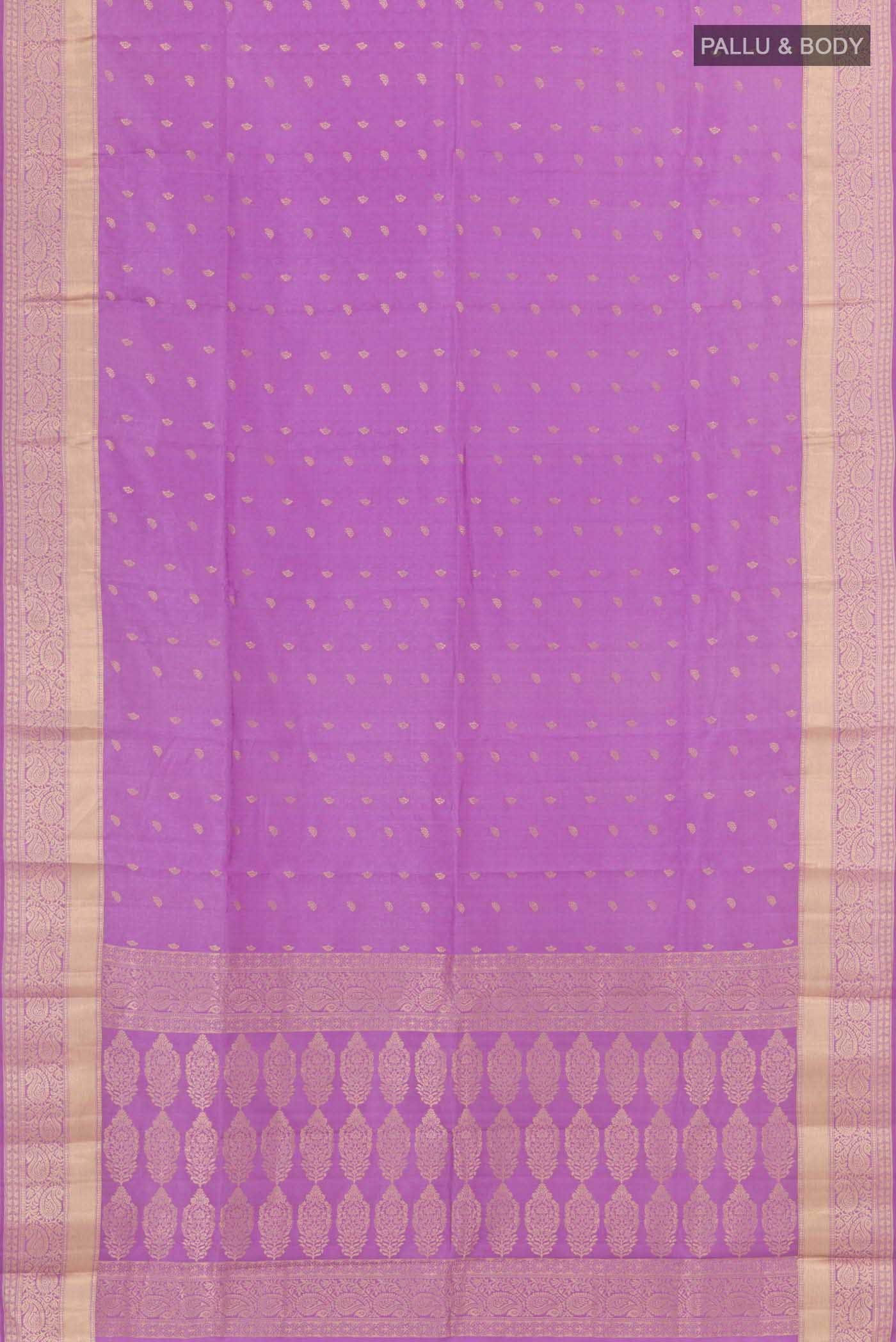 Lavender Kanchipuram Silk Saree