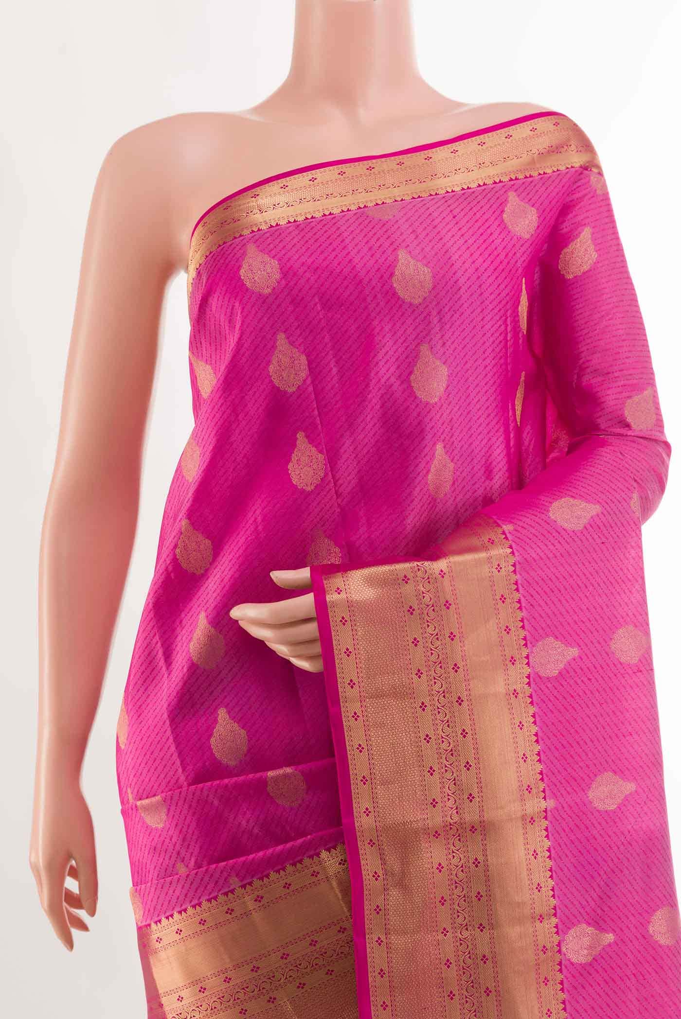 Pink Kanchipuram Silk Saree