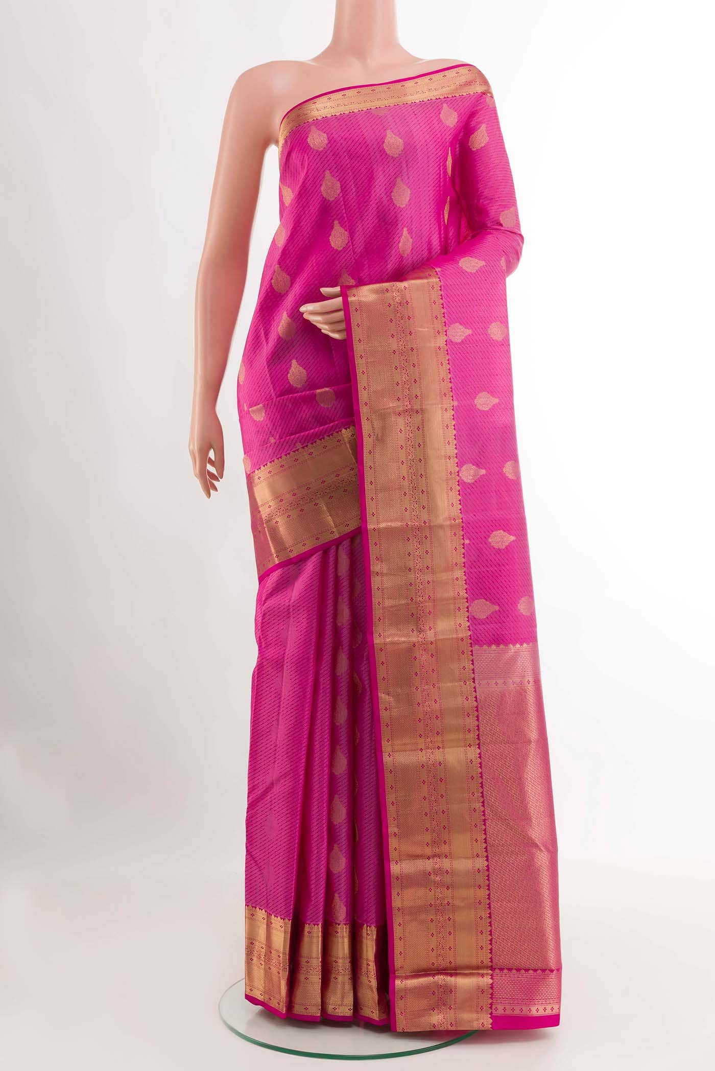 Pink Kanchipuram Silk Saree