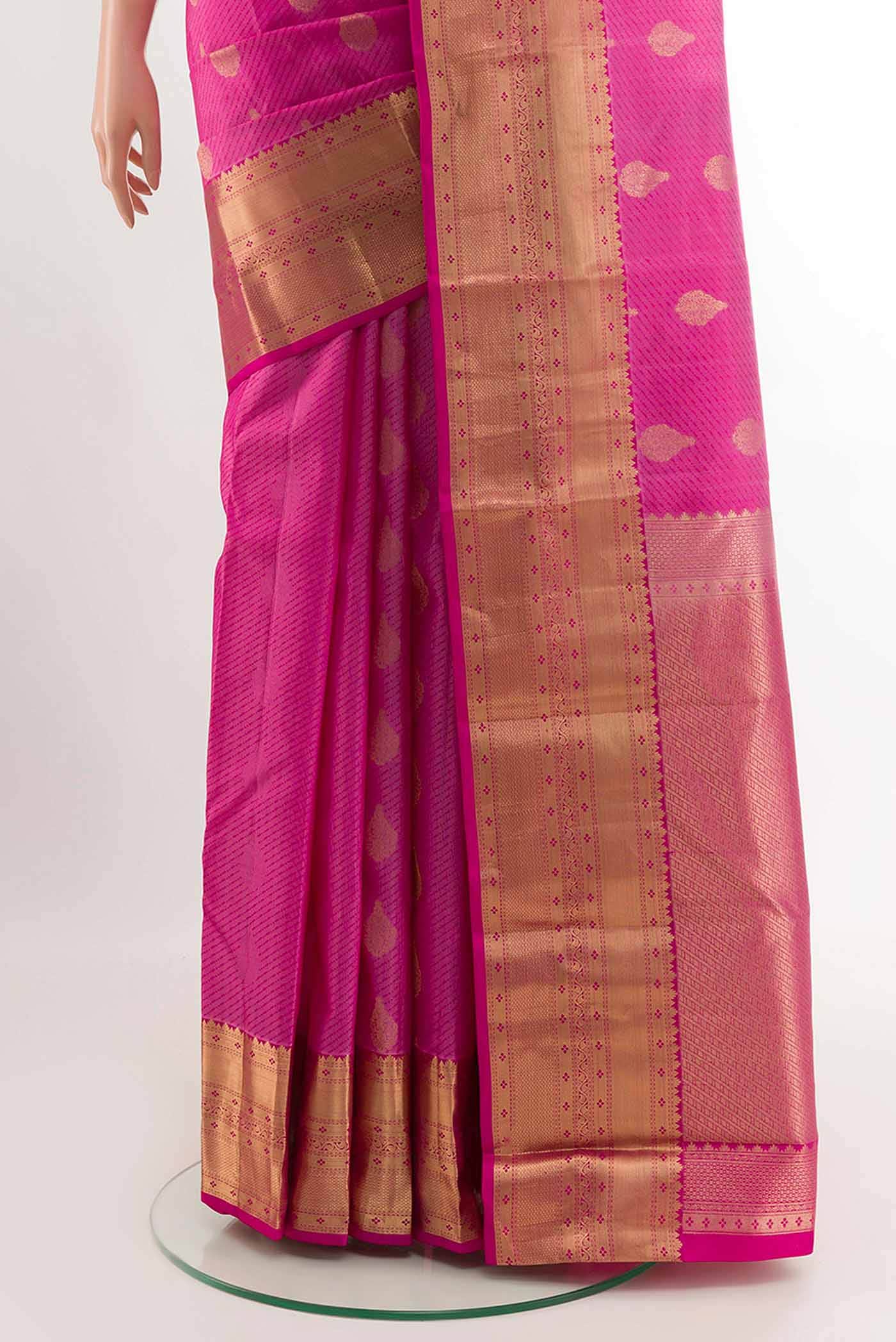 Pink Kanchipuram Silk Saree