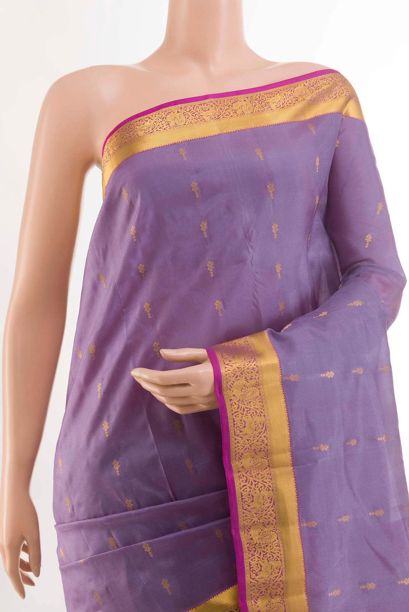 Lavender Kanchipuram Silk Saree