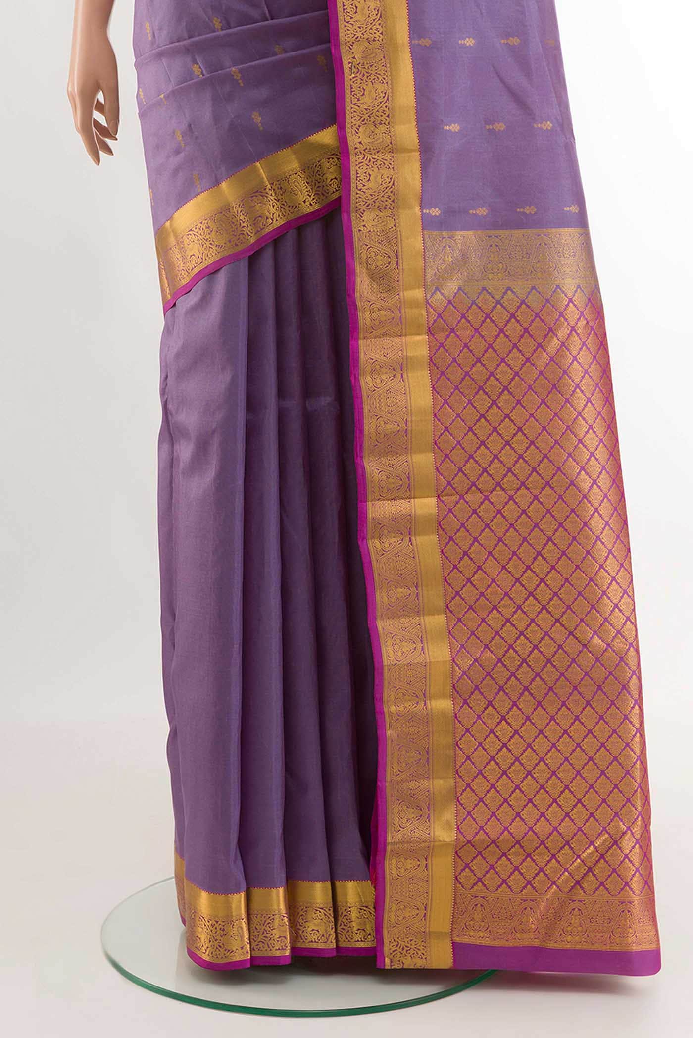 Lavender Kanchipuram Silk Saree