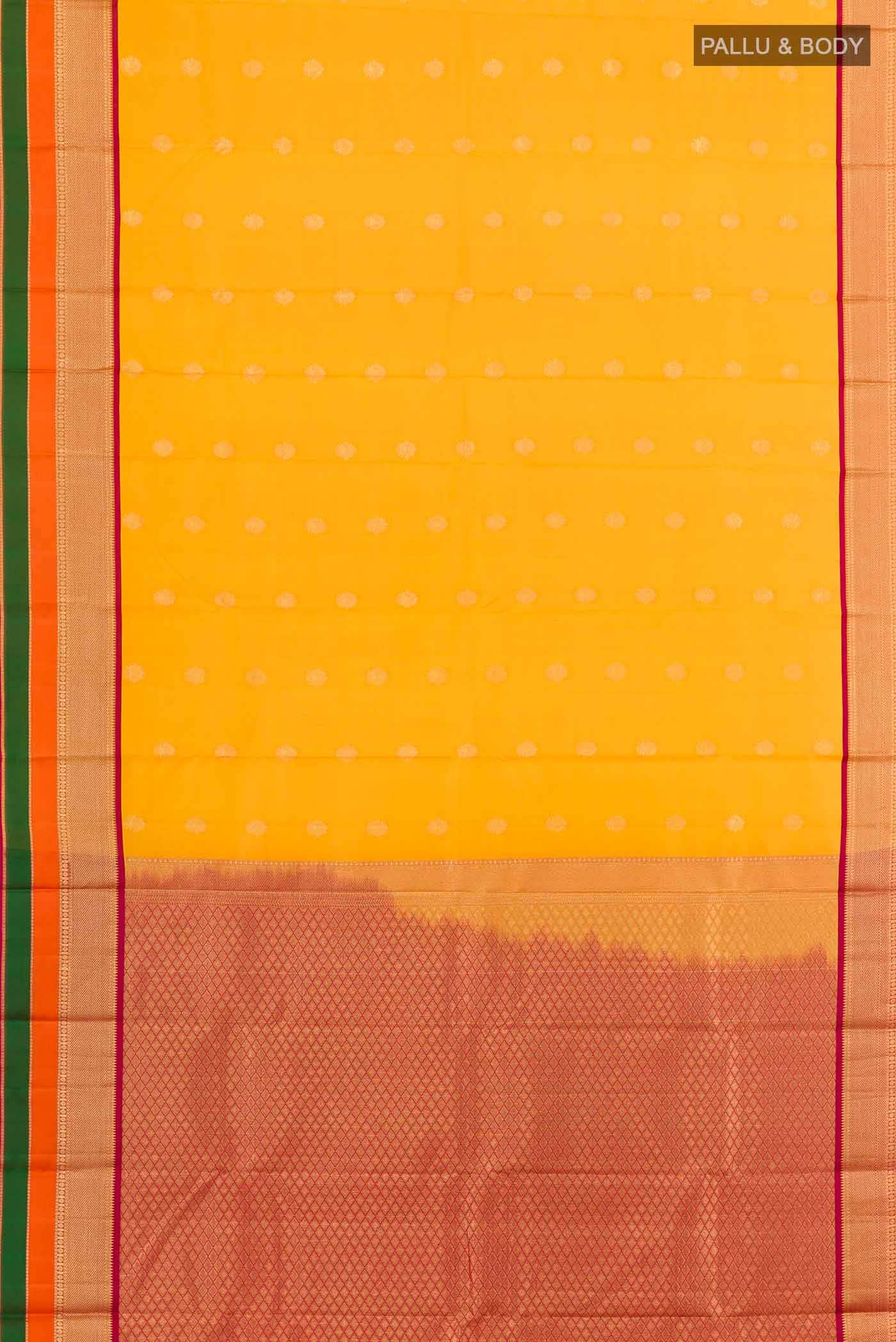 Yellow Kanchipuram Silk Saree