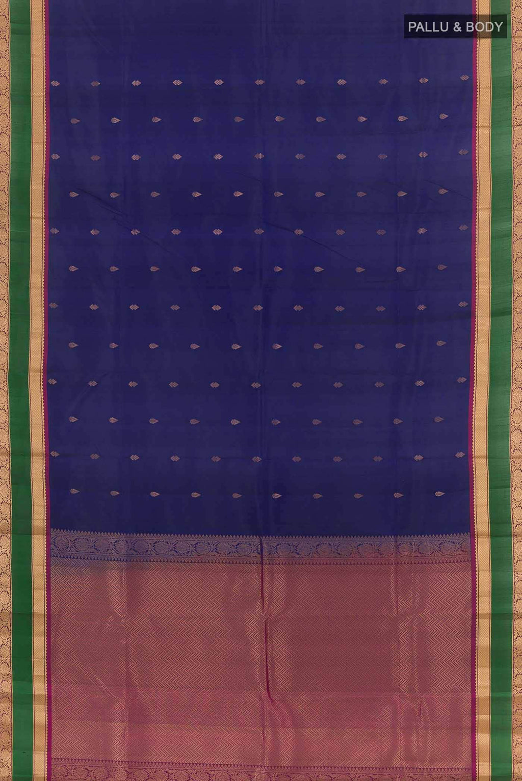 Navy Blue Kanchipuram Silk Saree