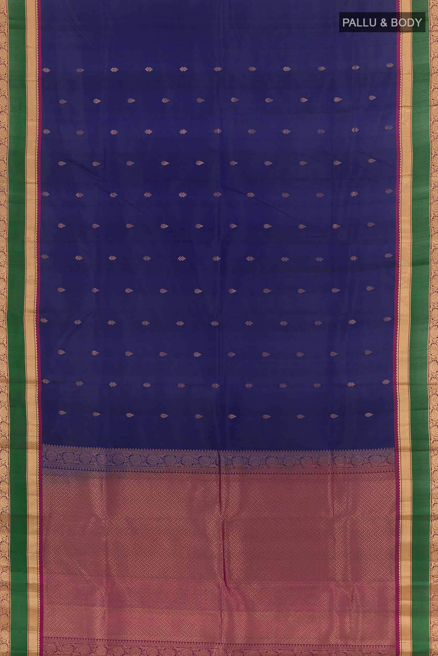 Navy Blue Kanchipuram Silk Saree