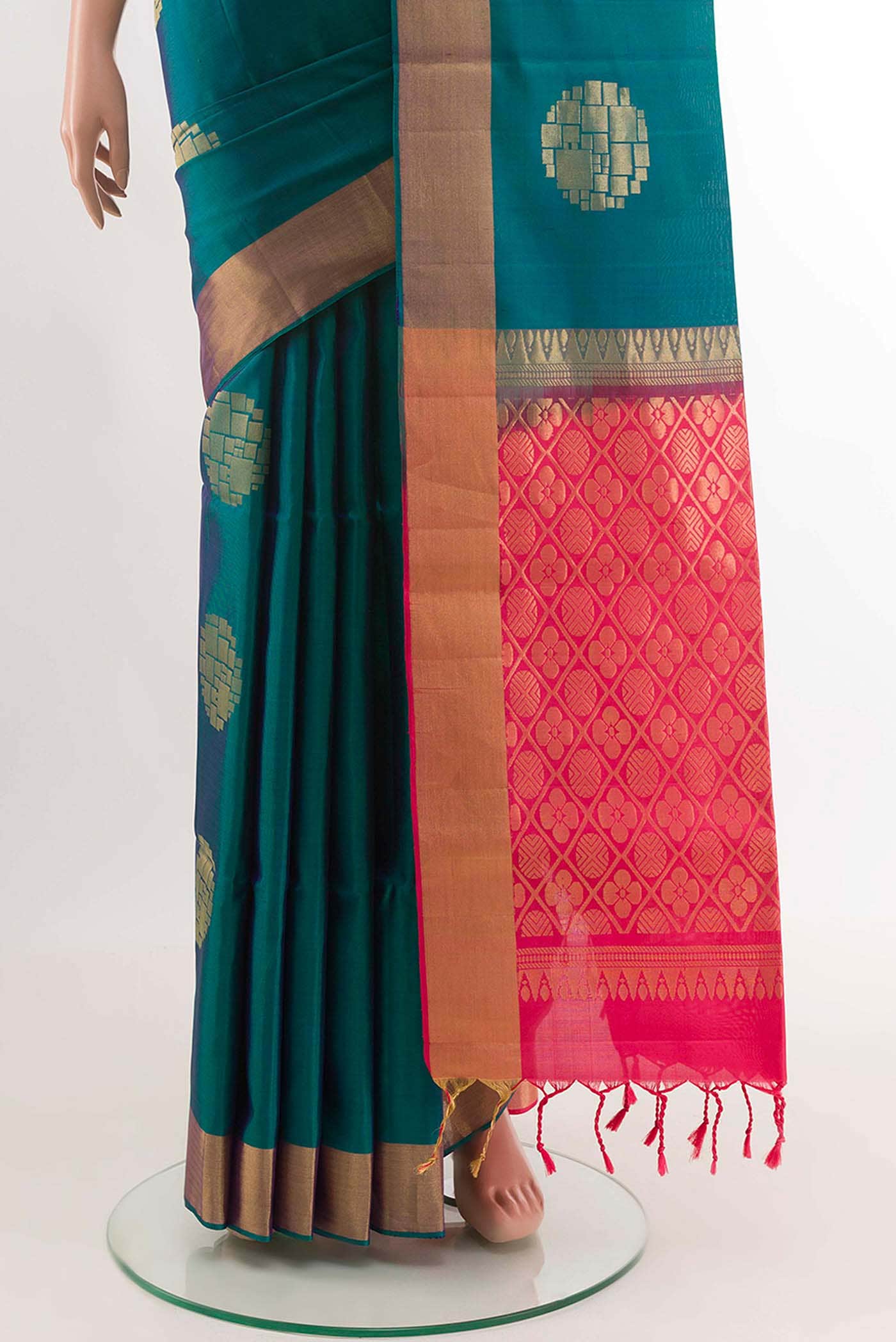 Teal Soft Silk Saree