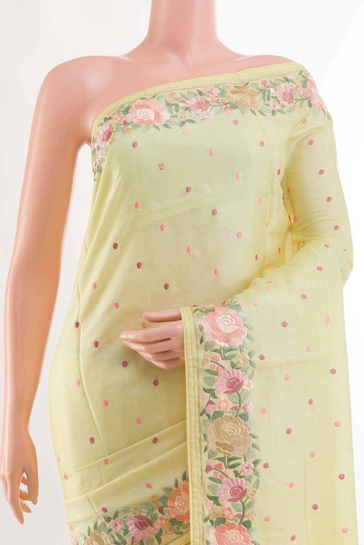 Yellow Tussar Saree