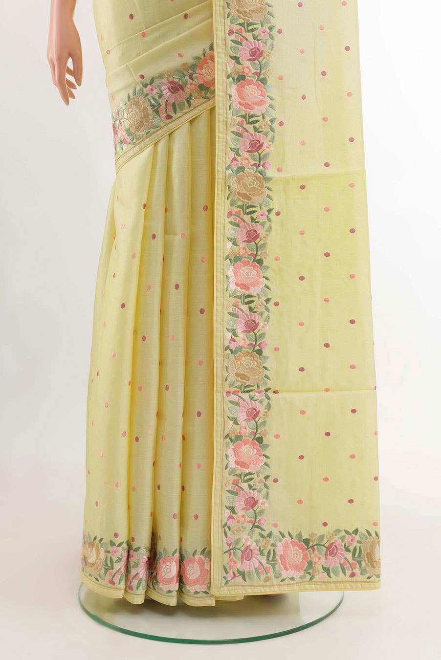 Yellow Tussar Saree