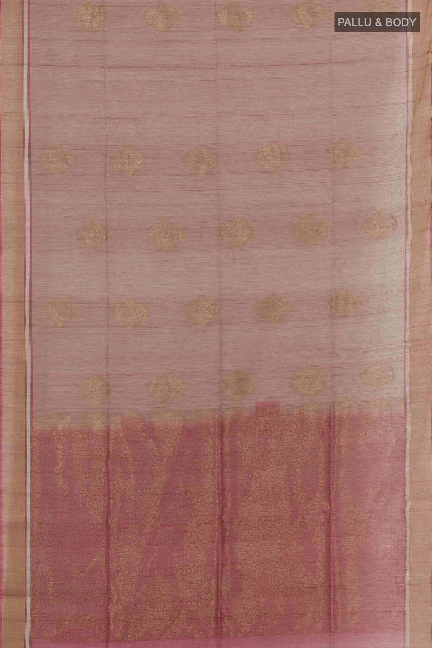 Brown Kora Cotton Saree