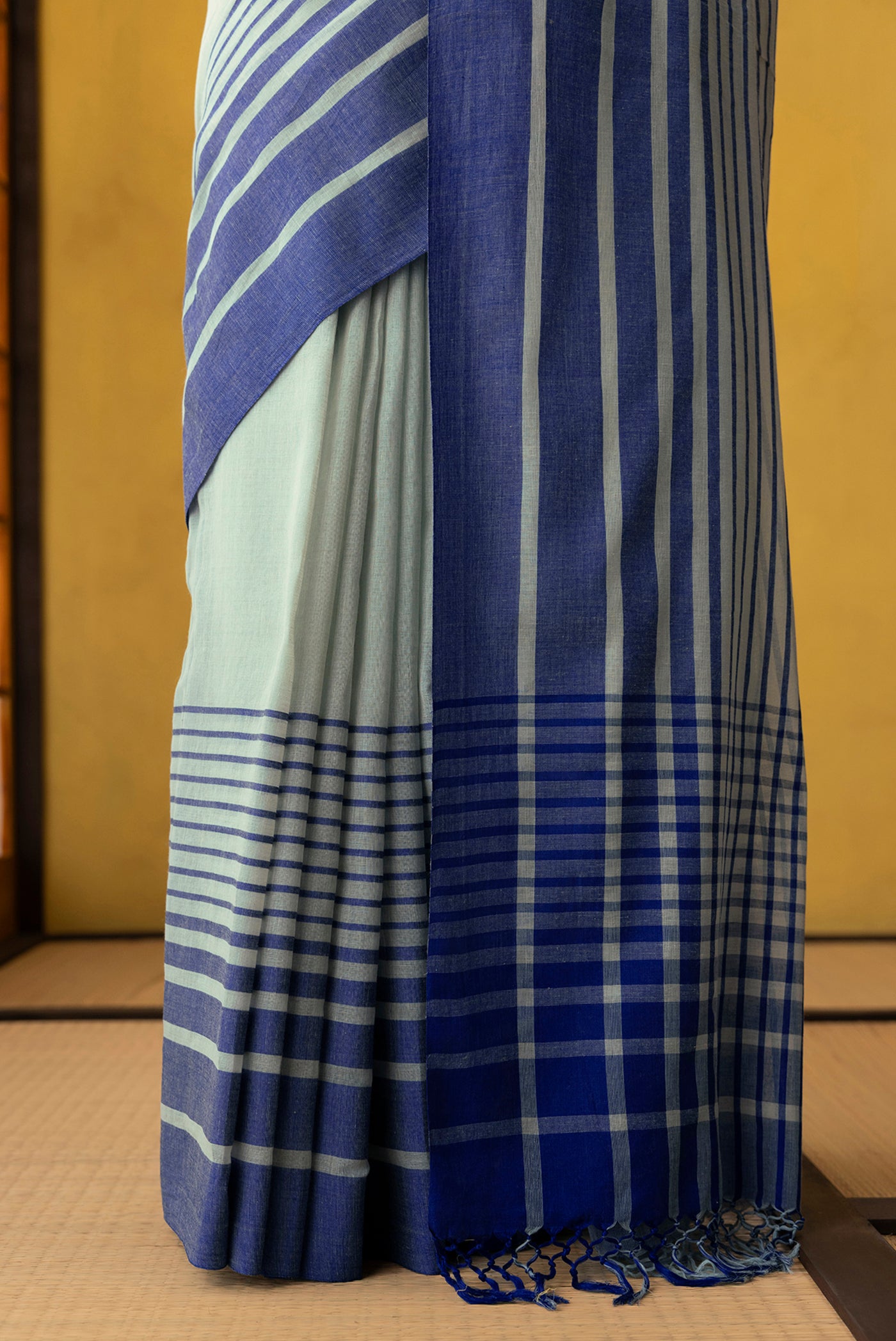 Titli-Powder Blue Cotton Saree