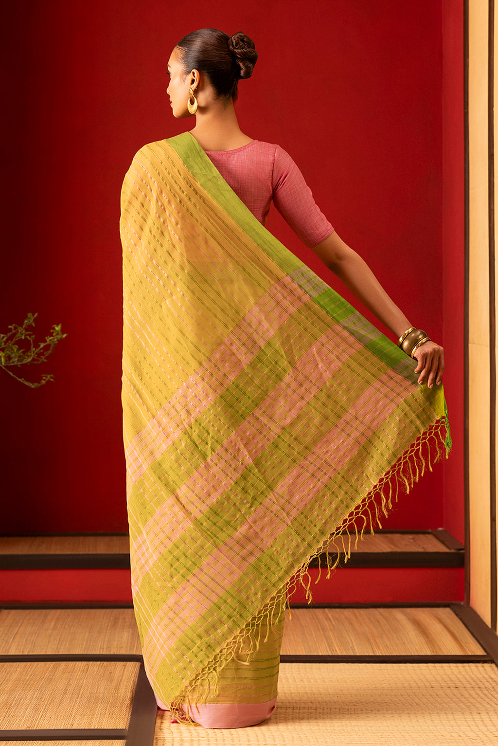Mishri-Mustard Yellow Cotton Saree