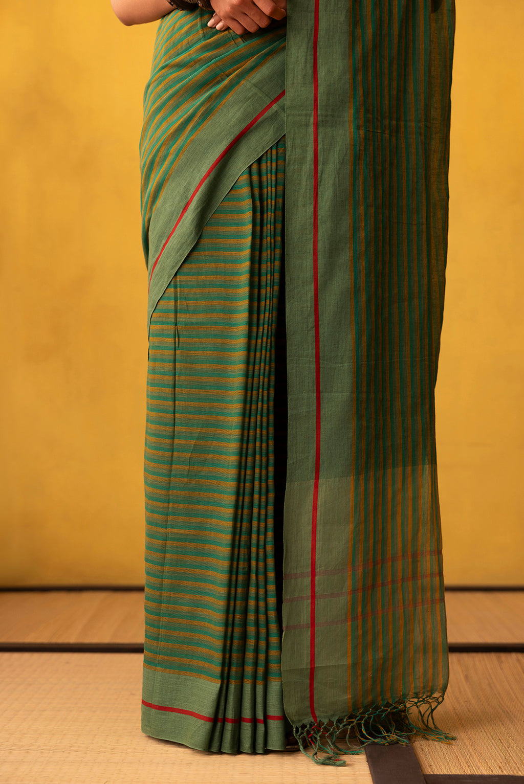 Aamras-Green Cotton Saree