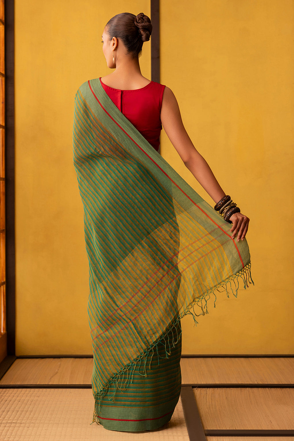 Aamras-Green Cotton Saree