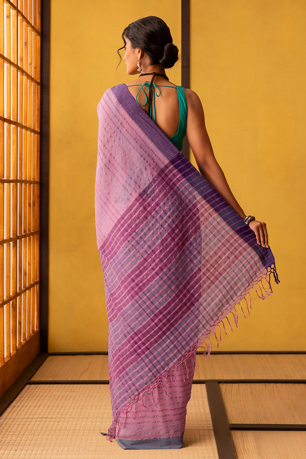 Mishri-Light Pink Cotton Saree