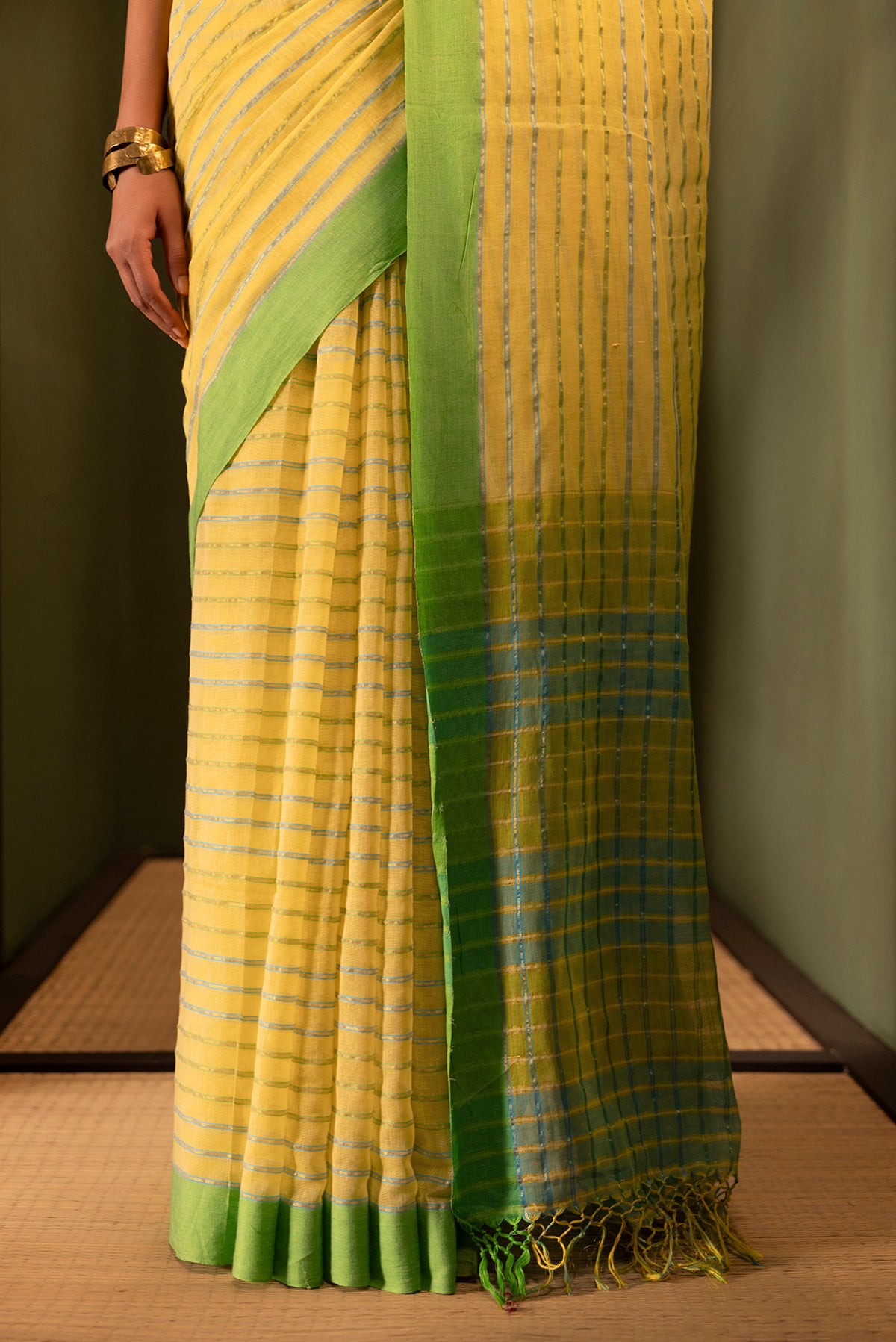 Mishri-Yellow Cotton Saree