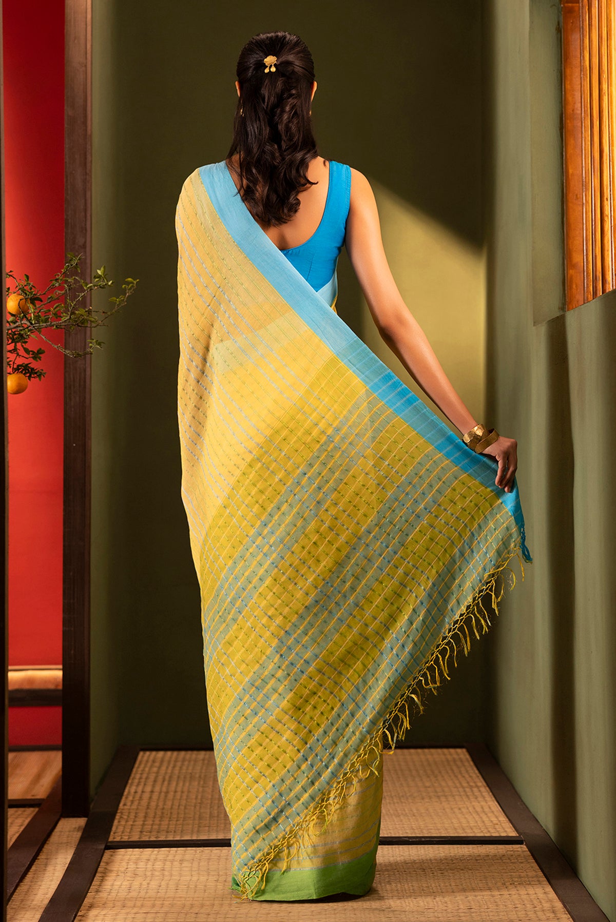 Mishri-Yellow Cotton Saree