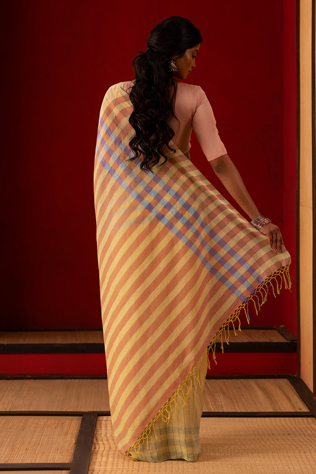 Yellow Cotton Saree