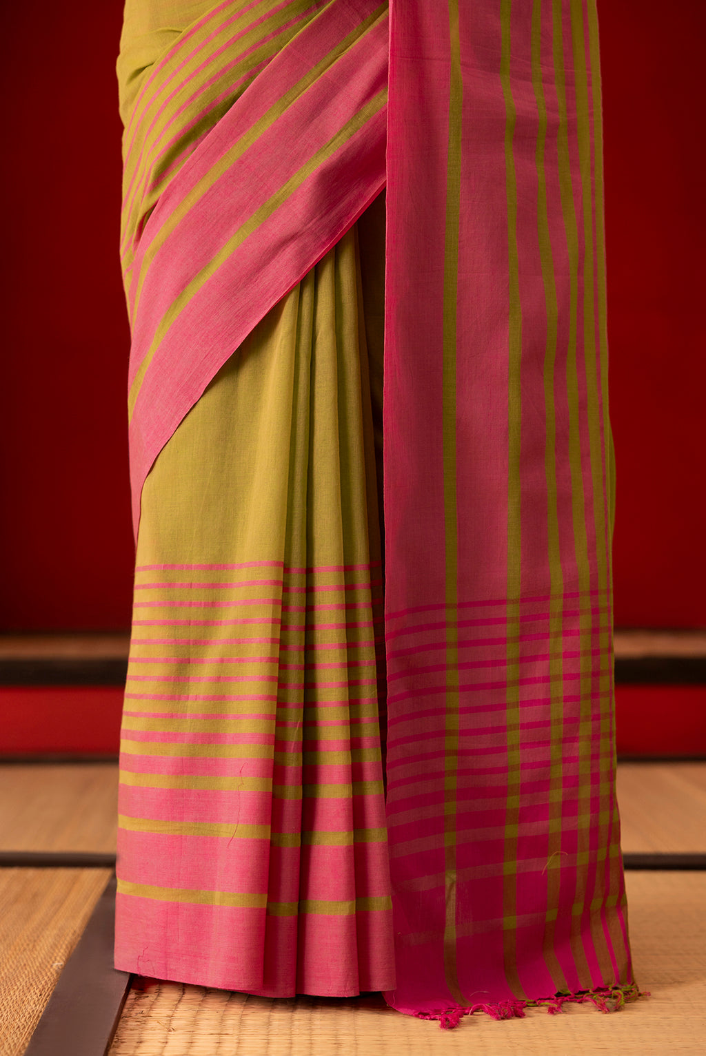 Titli-Green Cotton Saree