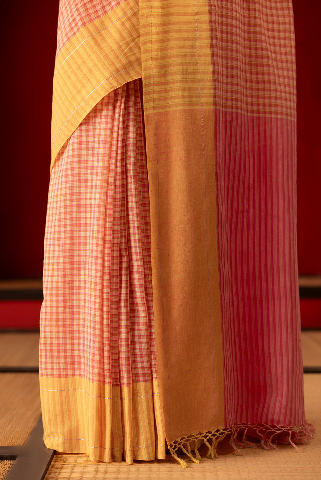 Patang-Yellow Cotton Saree