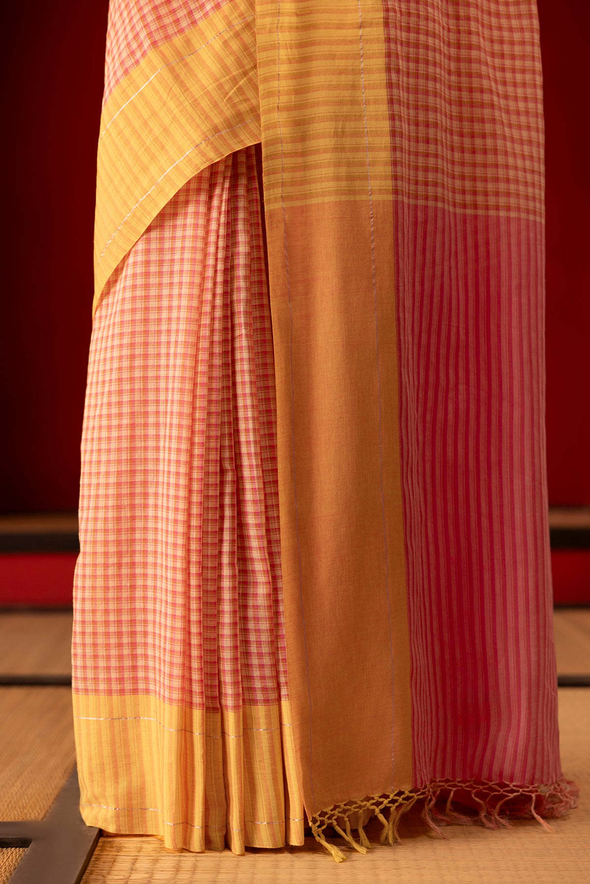 Patang-Yellow Cotton Saree