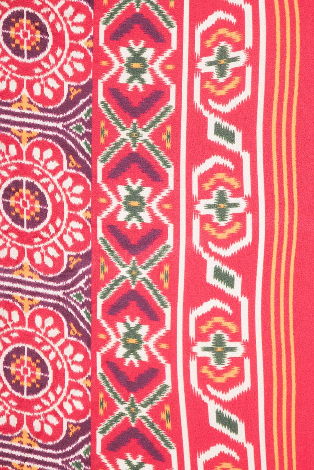 Burgundy Dual Tone Blended Mysore Crepe Saree