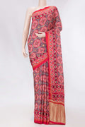 Burgundy Dual Tone Blended Mysore Crepe Saree