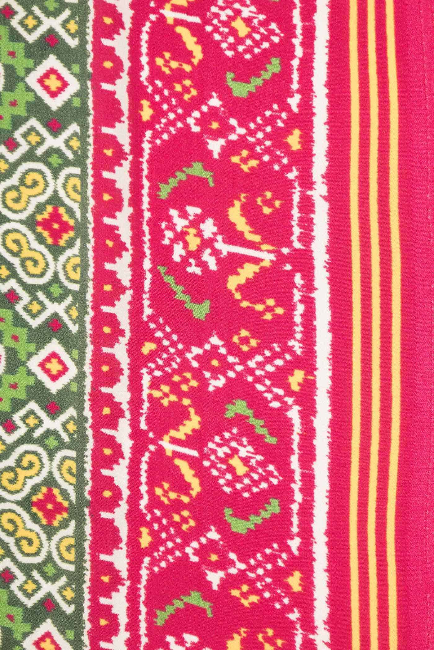 Green Dual Tone Blended Mysore Crepe Saree