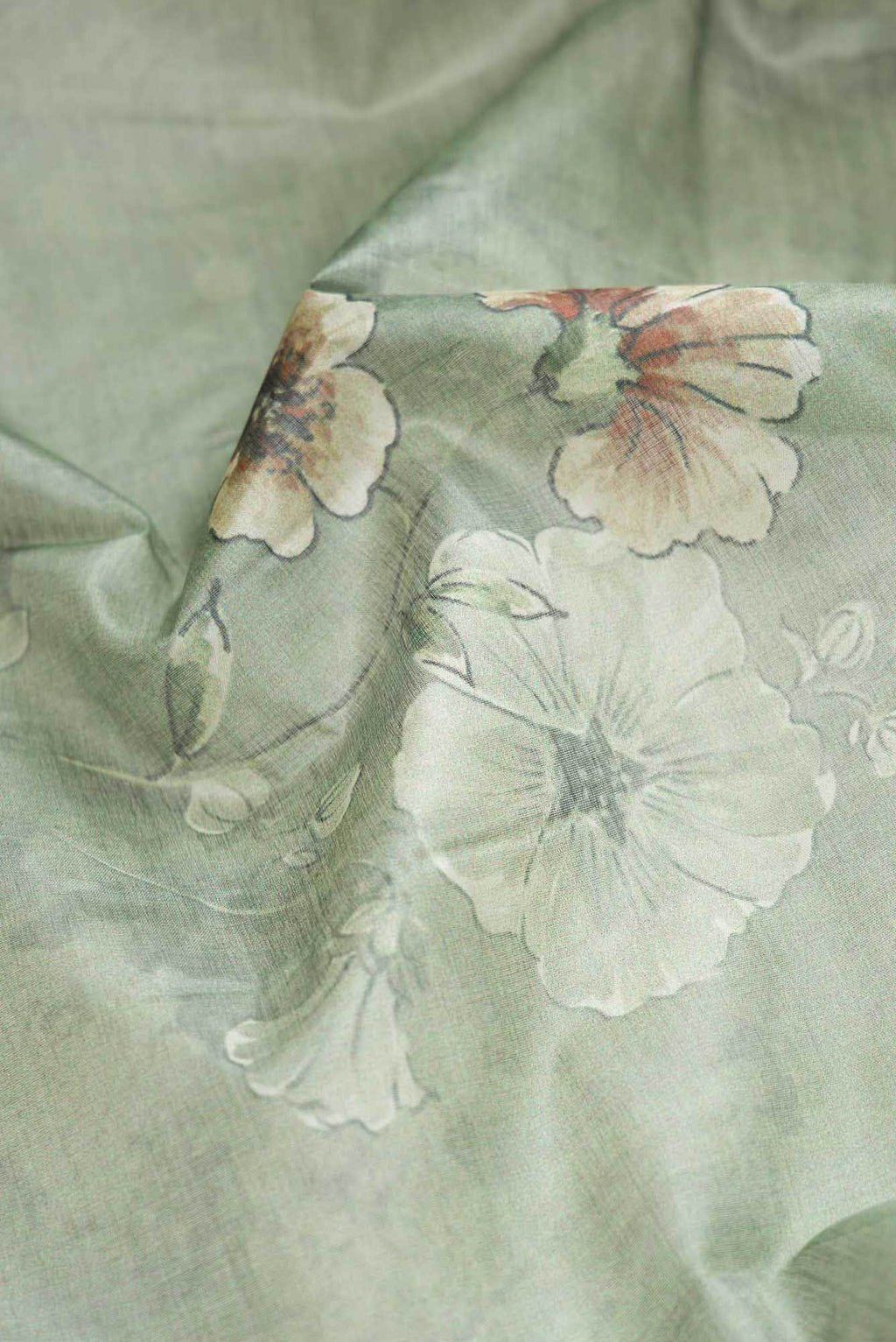Davys Grey Dual Tone Tussar Silk Saree