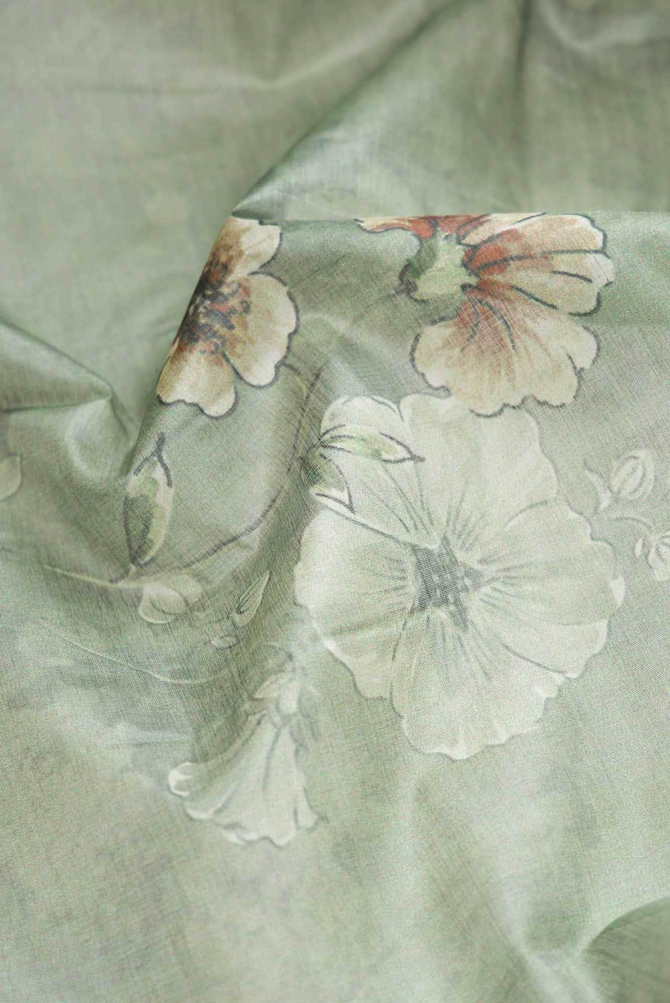 Davys Grey Dual Tone Tussar Silk Saree