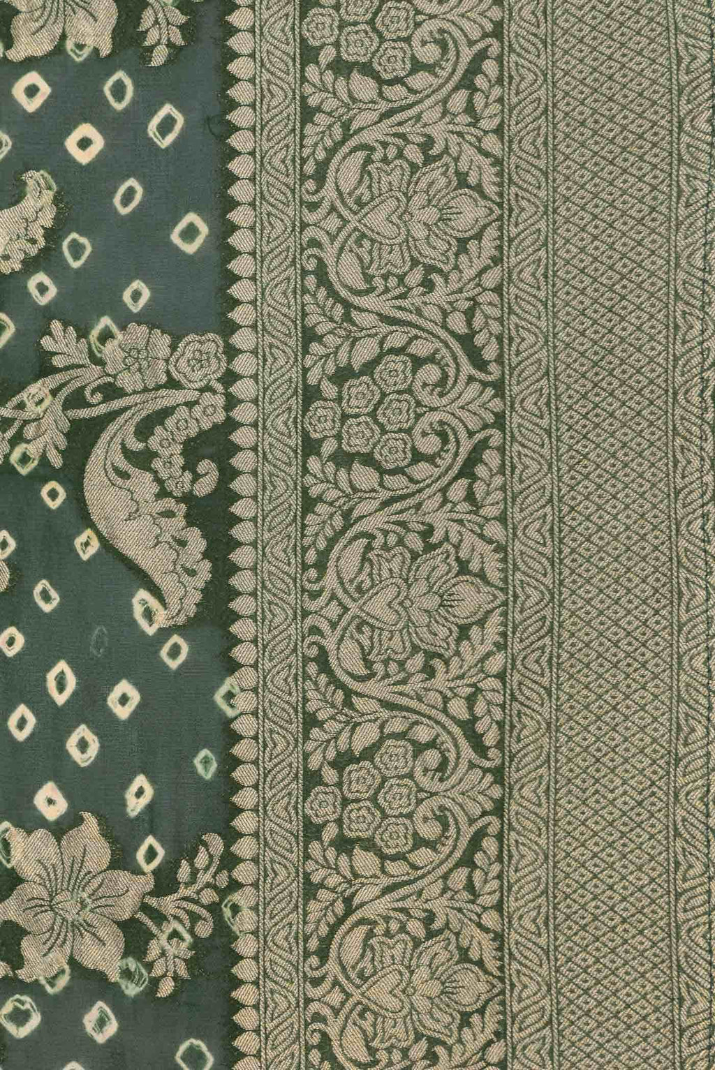 Green Dual Tone Banarasi Georgette Saree