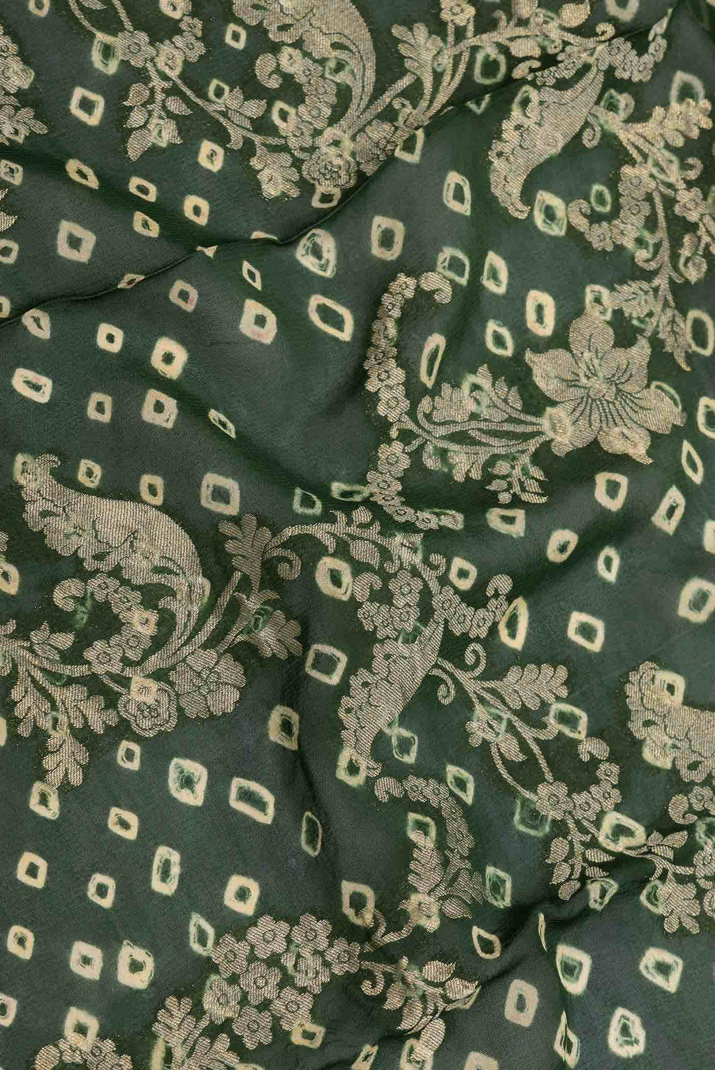 Green Dual Tone Banarasi Georgette Saree