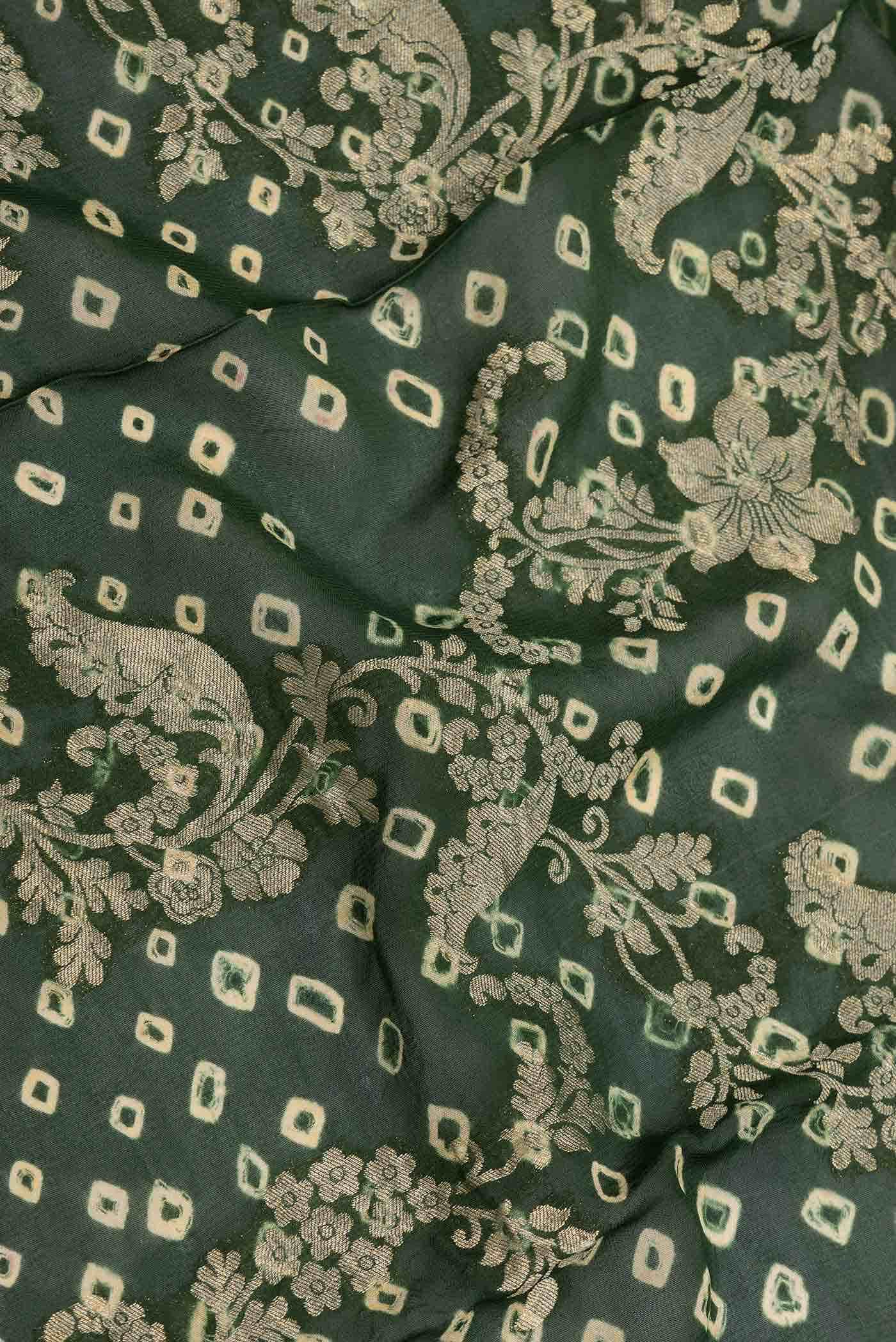 Green Dual Tone Banarasi Georgette Saree