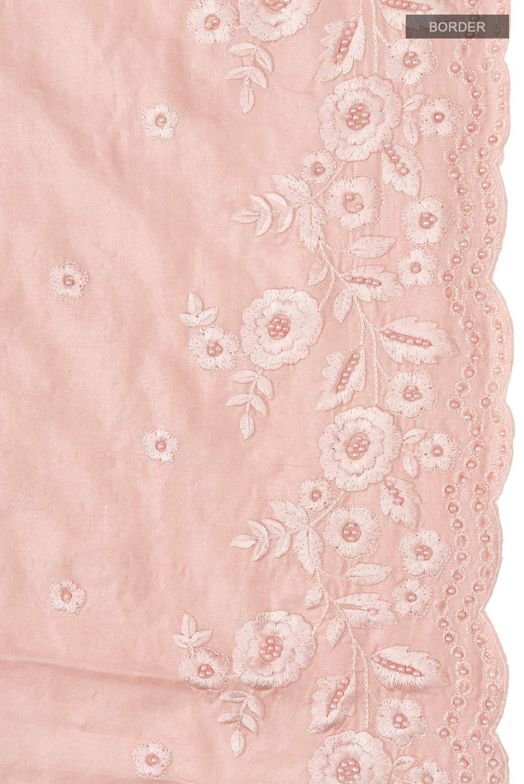 Peach Bhagalpuri Tussar Silk Saree