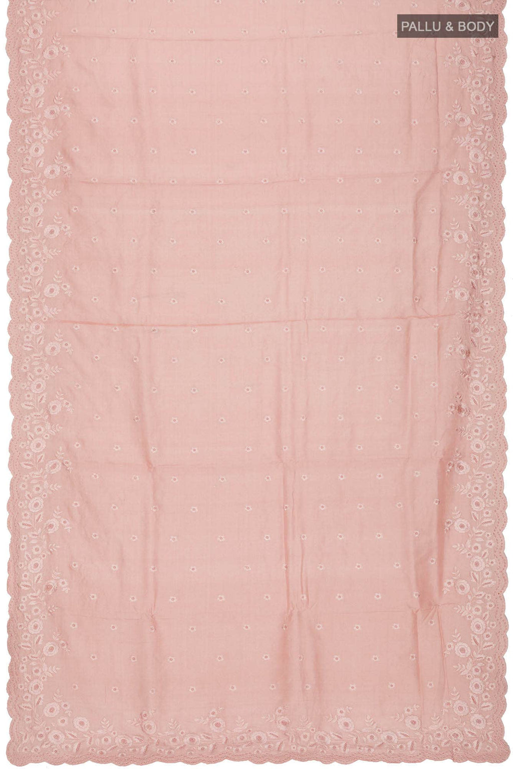 Peach Bhagalpuri Tussar Silk Saree