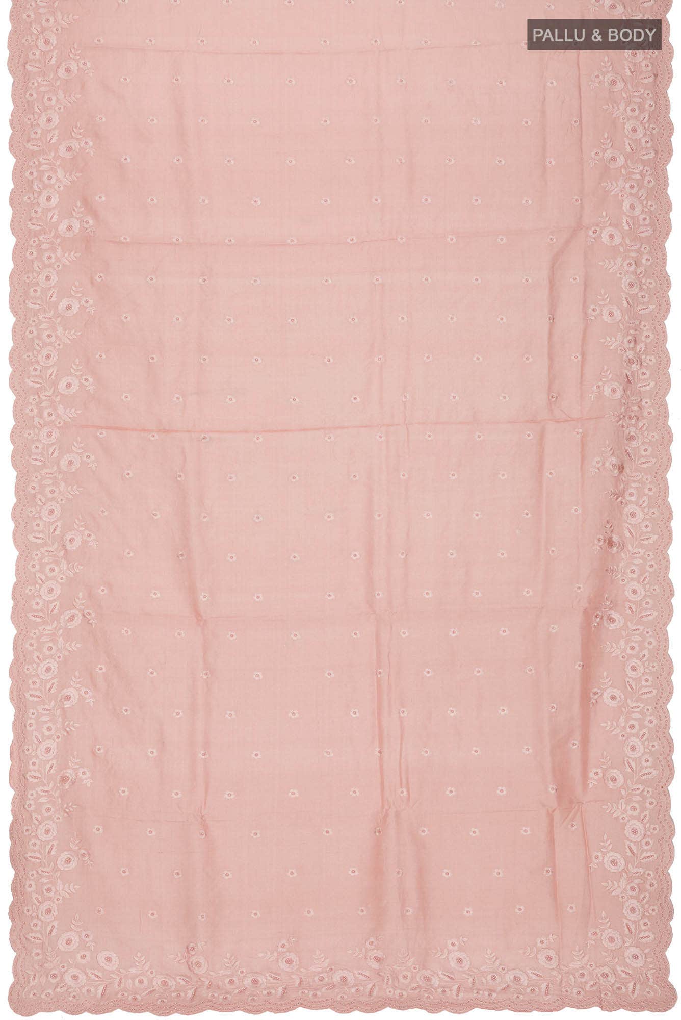 Peach Bhagalpuri Tussar Silk Saree