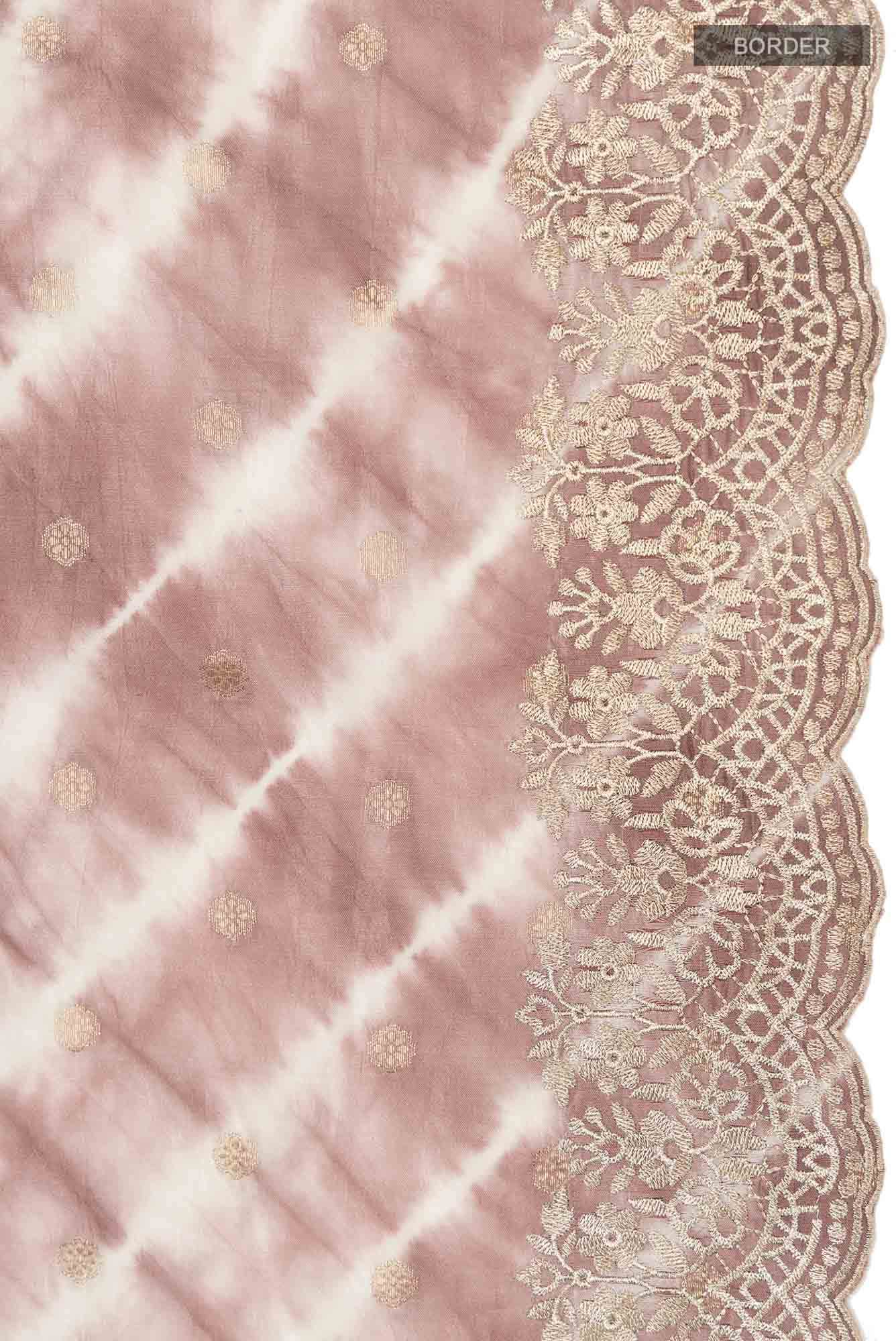 Mauve Bhagalpuri Tussar Silk Saree