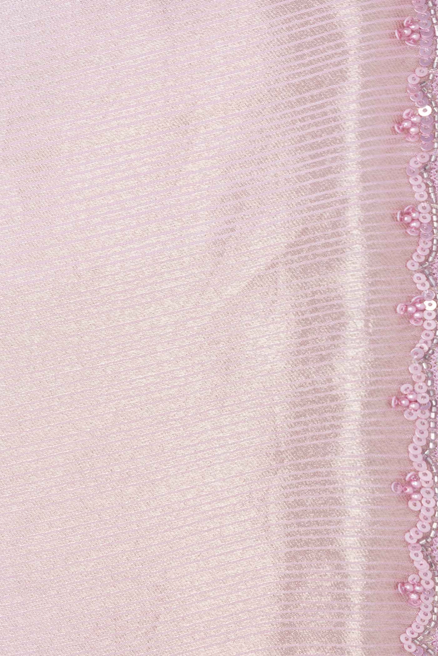 Pink Dual Tone Blended Organza Silk Saree